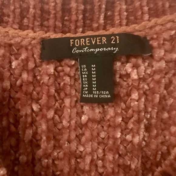 Oversized Mauve Rose Chenille Sweater - Picture 4 of 5